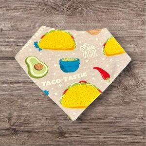 Taco Pizza Reversible Pet Bandana or Baby Bandana Bib